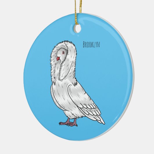 Afbeelding van de cartoon van de Jacobijnduivendui Keramisch Ornament (Links)