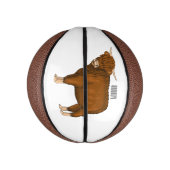 Afbeelding van de cartoon van de koe van het land basketbal (Verticaal)