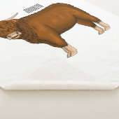 Afbeelding van de cartoon van de koe van het land sherpa deken (3/4)