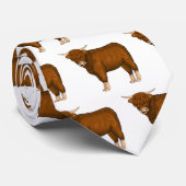 Afbeelding van de cartoon van de koe van het land stropdas (Opgerold)