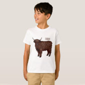 Afbeelding van de cartoon van de koe van het land t-shirt (Voorkant volledig)