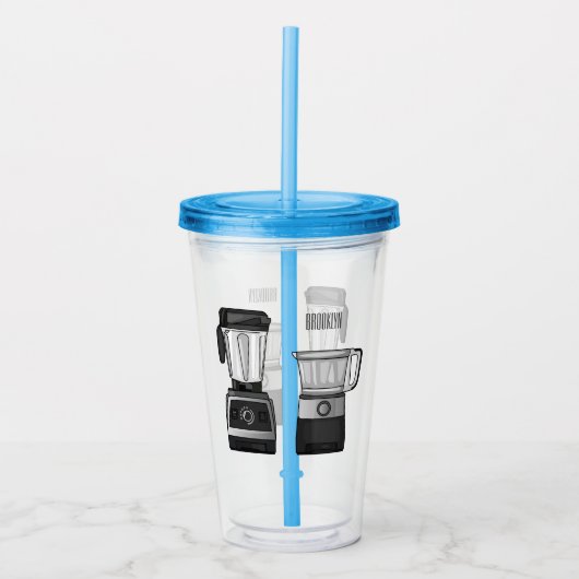 Afbeelding van de cartoon van de levensmiddelenver acryl drinkbeker (Voorkant)