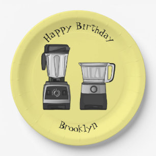 Afbeelding van de cartoon van de levensmiddelenver papieren bordje