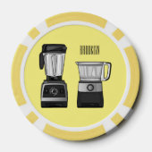 Afbeelding van de cartoon van de levensmiddelenver poker chips (Achterkant)