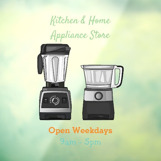 Afbeelding van de cartoon van de levensmiddelenver raamsticker (Vel 3)