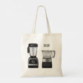 Afbeelding van de cartoon van de levensmiddelenver tote bag (Achterkant)