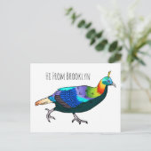 Afbeelding van de cartoon van de monale vogel uit briefkaart (Staand voorkant)