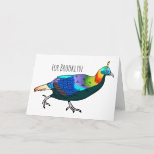 Afbeelding van de cartoon van de monale vogel uit  kaart