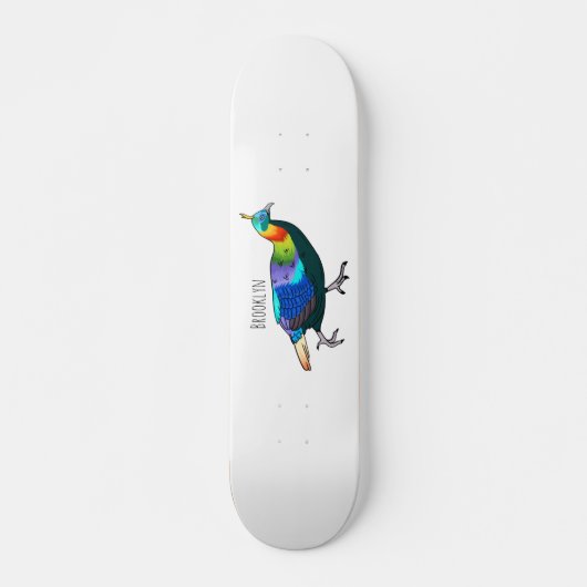 Afbeelding van de cartoon van de monale vogel uit  skateboard (Voorkant)