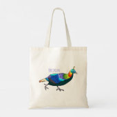 Afbeelding van de cartoon van de monale vogel uit tote bag (Achterkant)