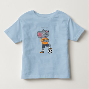 Afbeelding van de cartoon van de olifantenvoetbals kinder shirts
