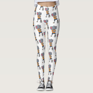 Afbeelding van de cartoon van de olifantenvoetbals leggings