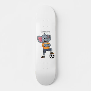 Afbeelding van de cartoon van de olifantenvoetbals skateboard