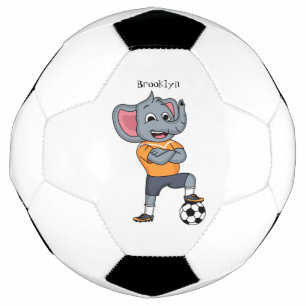 Afbeelding van de cartoon van de olifantenvoetbals voetbal