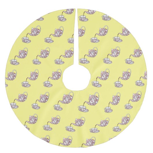 Afbeelding van de cartoon van de teacup-set kerstboom rok (Voorkant)