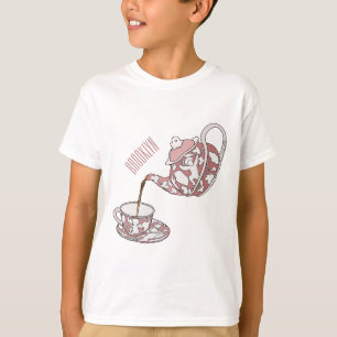 Afbeelding van de cartoon van de teacup-set t-shirt