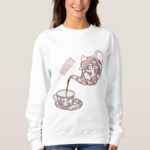 Afbeelding van de cartoon van de teacup-set trui