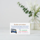 Afbeelding van de cartoon van de trok visitekaartje (Staand voorkant)