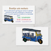 Afbeelding van de cartoon van de trok visitekaartje (Voorkant / Achterkant)