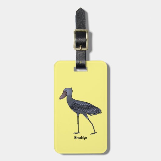 Afbeelding van de cartoon van de vogel bagagelabel (Voorkant verticaal)