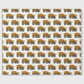 Afbeelding van de cartoon van de vrachtwagen cadeaupapier (Vlak)