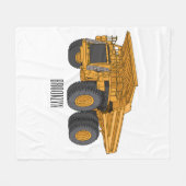 Afbeelding van de cartoon van de vrachtwagen fleece deken (Voorkant (Horizontaal))