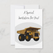 Afbeelding van de cartoon van de vrachtwagen kaart (Achterkant)