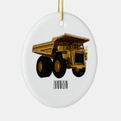 Afbeelding van de cartoon van de vrachtwagen keramisch ornament (Rechts)