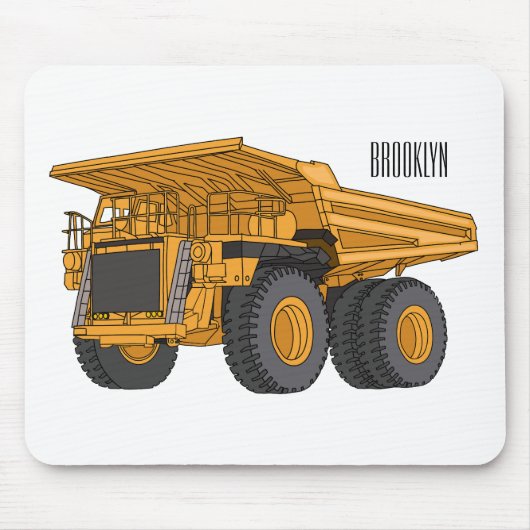 Afbeelding van de cartoon van de vrachtwagen muismat (Voorkant)