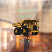 Afbeelding van de cartoon van de vrachtwagen raamsticker (Vel 2)