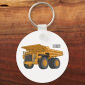 Afbeelding van de cartoon van de vrachtwagen sleutelhanger (Voorkant)