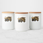 Afbeelding van de cartoon van de vrachtwagen voedselcontainer etiket (Flessen)