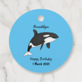 Afbeelding van de cartoon van de vulwalvis bedankjes labels (Achterkant)