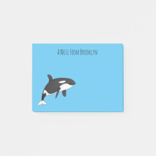 Afbeelding van de cartoon van de vulwalvis post-it® notes