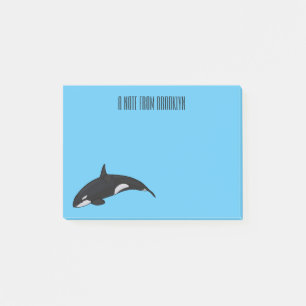 Afbeelding van de cartoon van de vulwalvis post-it® notes