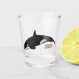 Afbeelding van de cartoon van de vulwalvis shot glas