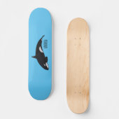 Afbeelding van de cartoon van de vulwalvis skateboard (Voorkant)