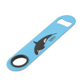 Afbeelding van de cartoon van de vulwalvis speed flessenopener (Voorkant Gekanteld)