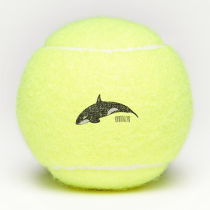 Afbeelding van de cartoon van de vulwalvis tennisballen