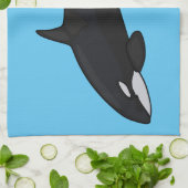 Afbeelding van de cartoon van de vulwalvis theedoek (Gevouwen)