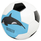 Afbeelding van de cartoon van de vulwalvis voetbal (Drie kwart)