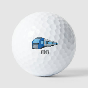 Afbeelding van de cartoon van elektrische treinen golfballen