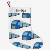 Afbeelding van de cartoon van elektrische treinen kleine kerstsok (Voorkant)