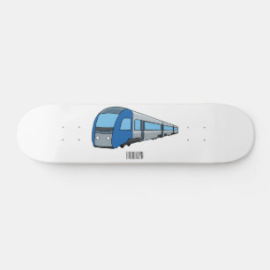 Afbeelding van de cartoon van elektrische treinen skateboard