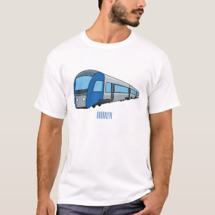 Afbeelding van de cartoon van elektrische treinen t-shirt