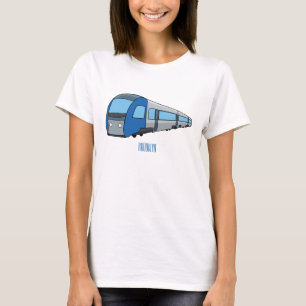 Afbeelding van de cartoon van elektrische treinen t-shirt
