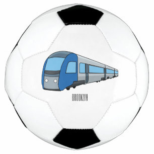 Afbeelding van de cartoon van elektrische treinen voetbal
