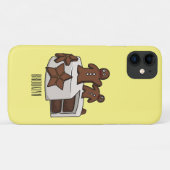 Afbeelding van de cartoon van gebak Case-Mate iPhone case (Achterkant (horizontaal))