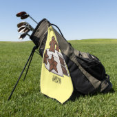 Afbeelding van de cartoon van gebak golfhanddoek (Groen)