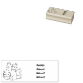 Afbeelding van de cartoon van gebak 	rubberstempel (Gestempeld)